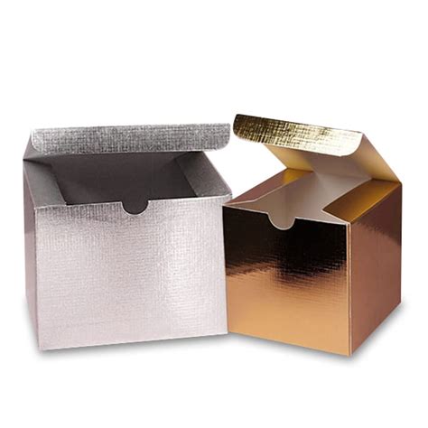 Metallic Foil Tuck Top Gift Boxes 